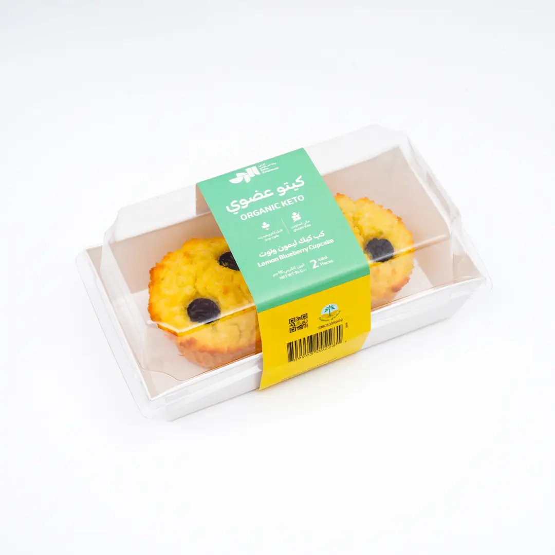 Keto Lemon and Berry Cupcake